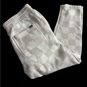 Vans Cream “off the wall “ Classic Logo Sweatpants Size Medium